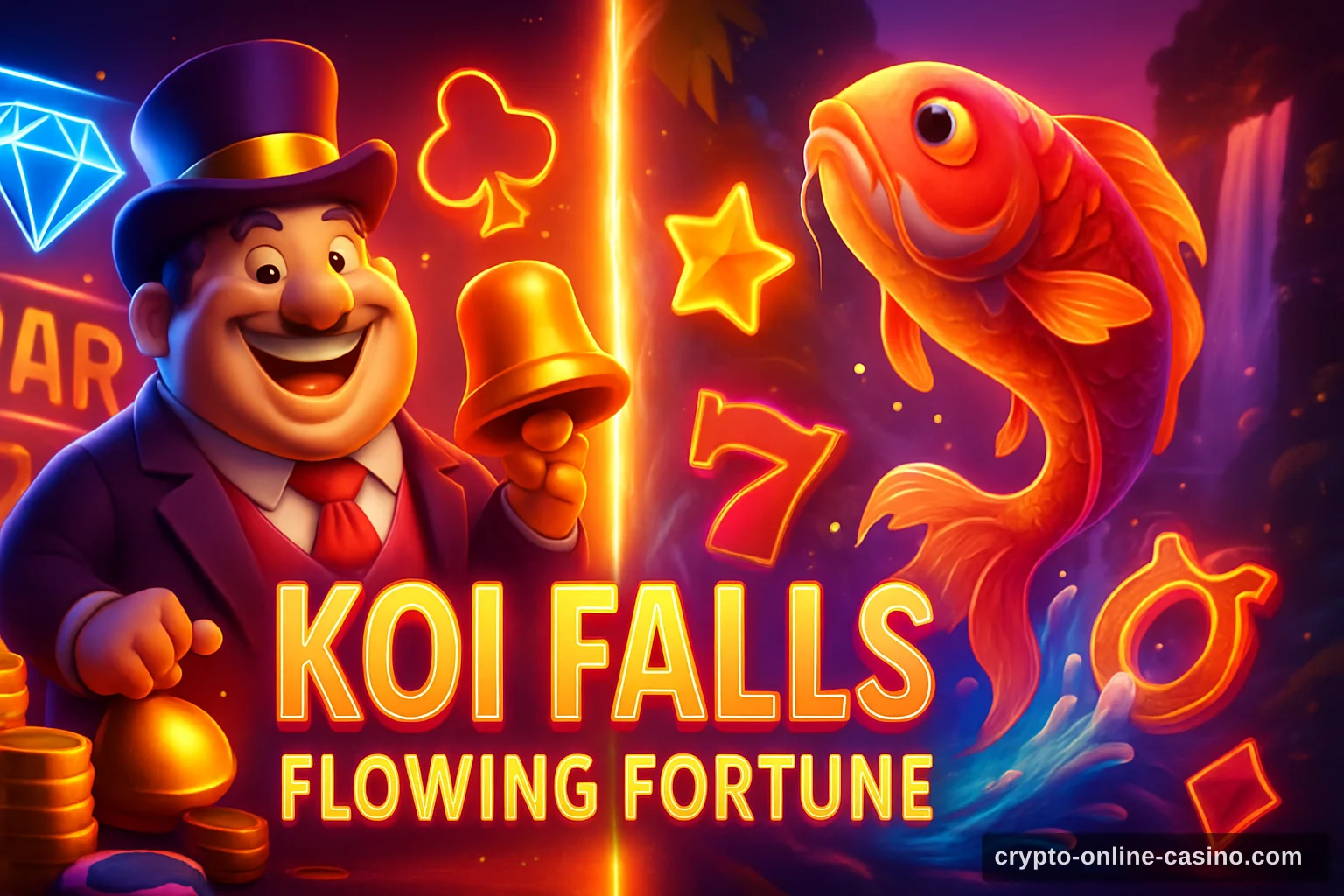 Koi Falls Flowing Fortune