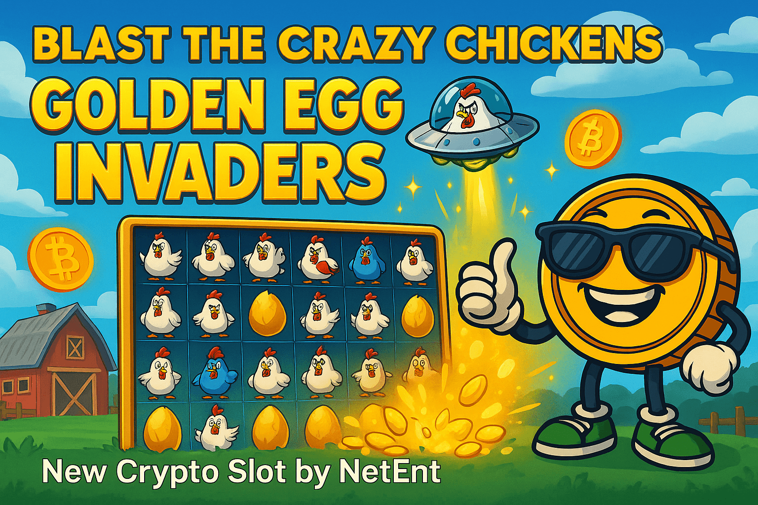 Golden Egg Invaders – Colorful crypto slot machine by NetEnt